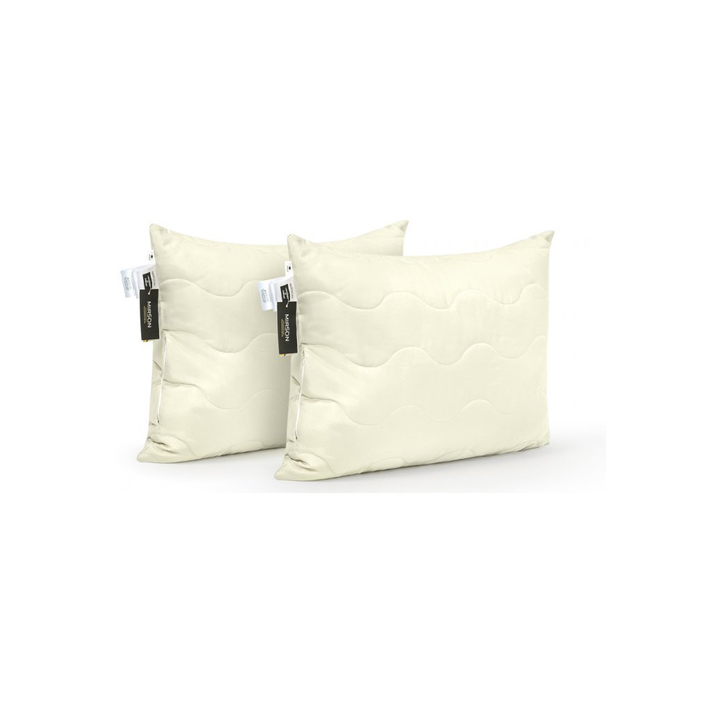 Подушка MirSon Набір шовкових 1617 Eco Light Creamy середні (2200002652483) - зображення 1