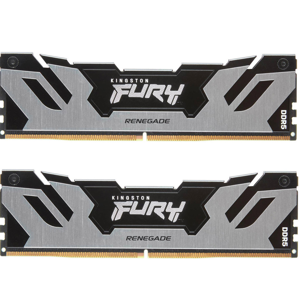 Модуль пам'яті для комп'ютера DDR5 32GB (2x16GB) 7200 MHz Renegade Black/Silver Kingston Fury (ex.HyperX) (KF572C38RSK2-32) - зображення 1