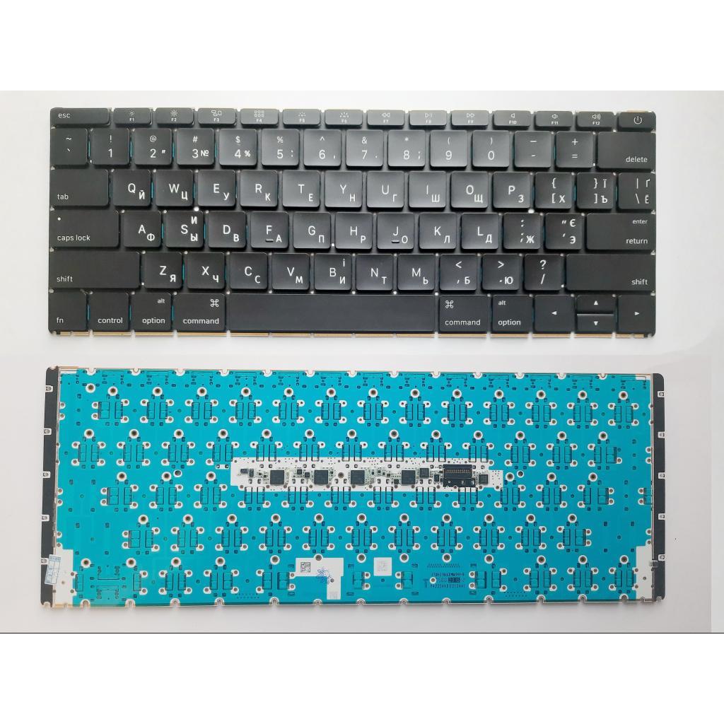 Клавіатура ноутбука Apple Macbook 12" A1534 чорна з підсвіткою (A46132) - зображення 1