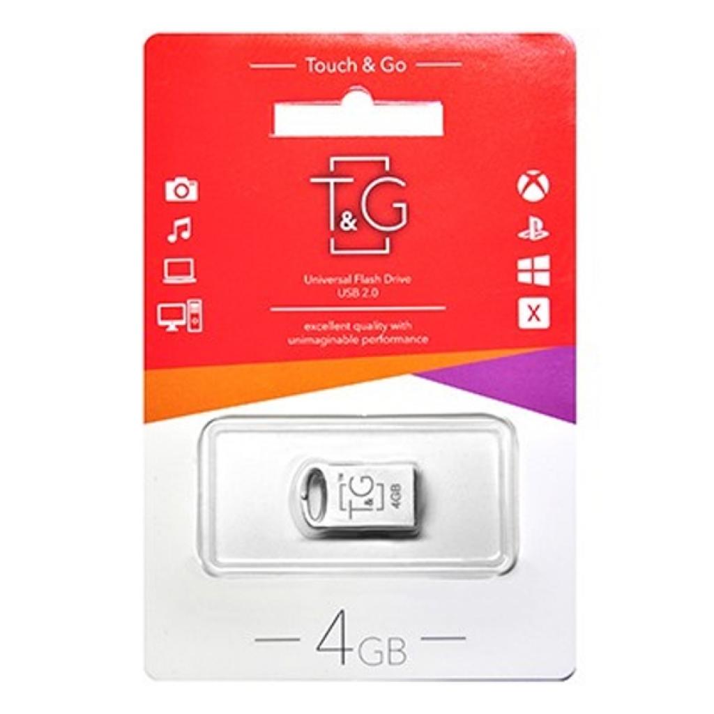 USB флеш накопичувач T&G 4GB 105 Metal Series Silver USB 2.0 (TG105-4G) - зображення 2