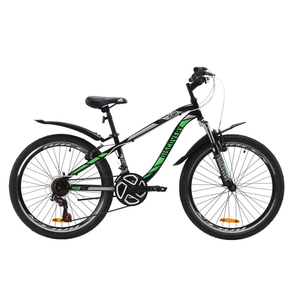 Велосипед Discovery 24" FLINT AM Vbr рама-13" St 2020 чорно-зелений (OPS-DIS-24-164) - зображення 1