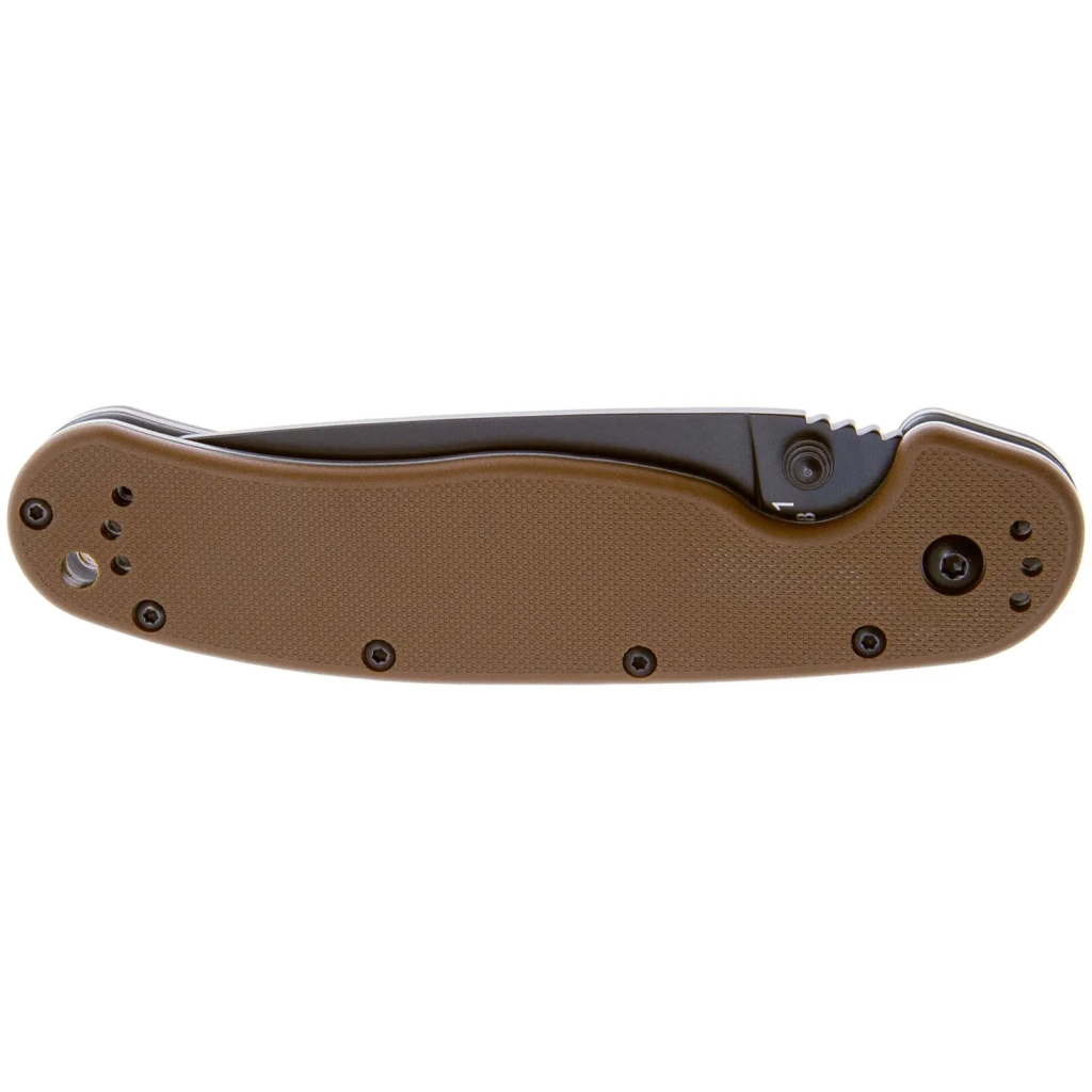 Ніж Ontario Knife RAT I AUS-8 Coyote Brown, Black Blade (ON8846CB) - зображення 3