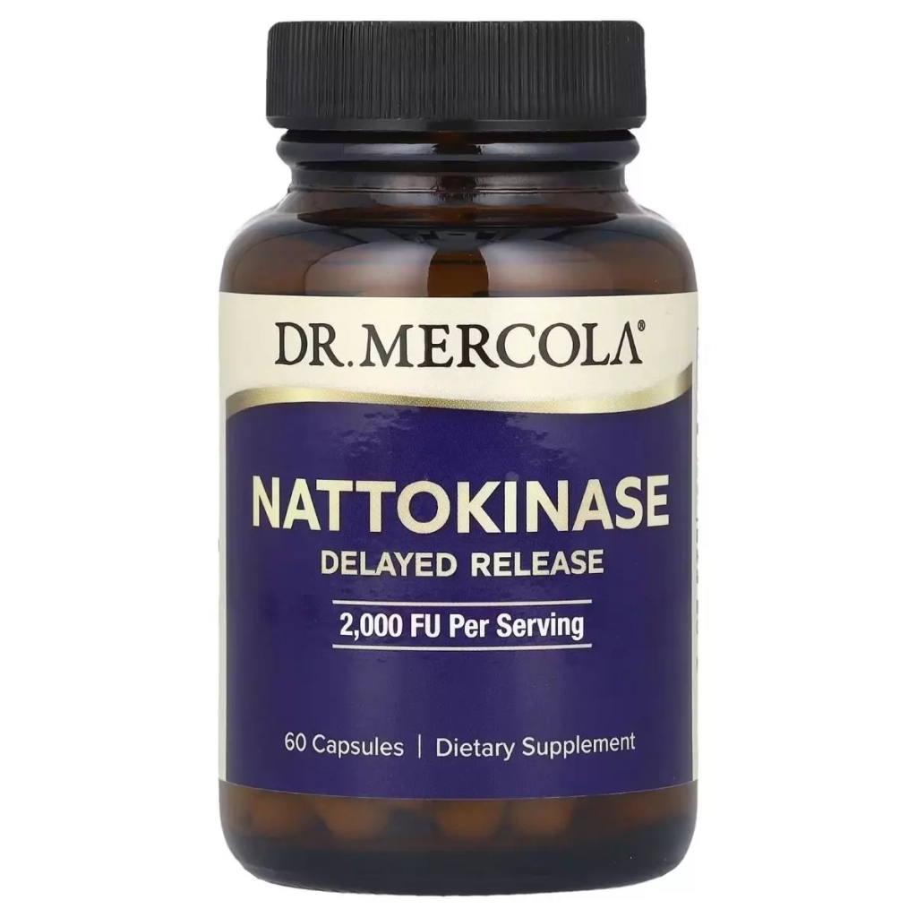 Вітамін Dr. Mercola Наттокіназа, 2000 FU, Nattokinase, 60 капсул (MCL-21414) - зображення 1