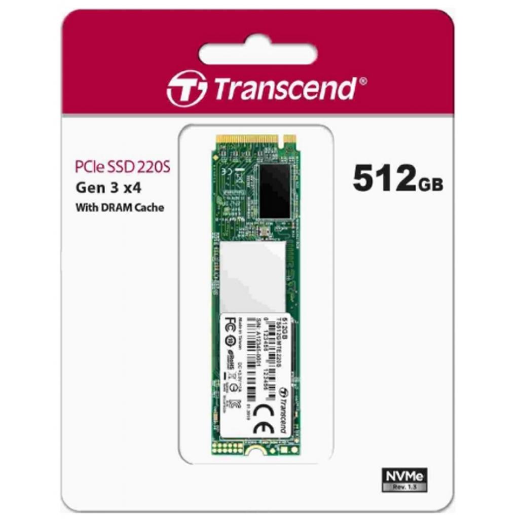 Накопичувач SSD M.2 2280 512GB Transcend (TS512GMTE220S) - зображення 2