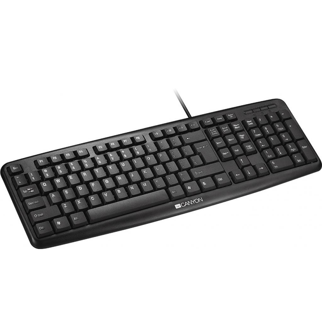 Клавіатура Canyon CNE-CKEY01-RU Black USB - зображення 1