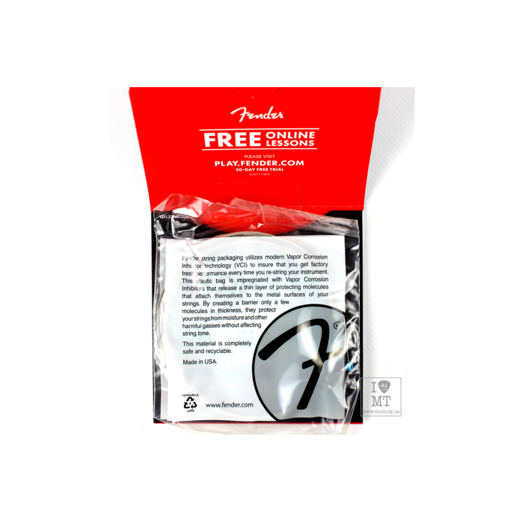Струни для гітари Fender 150L Pure Nickel Guitar String (09-42) (A009795) - зображення 4