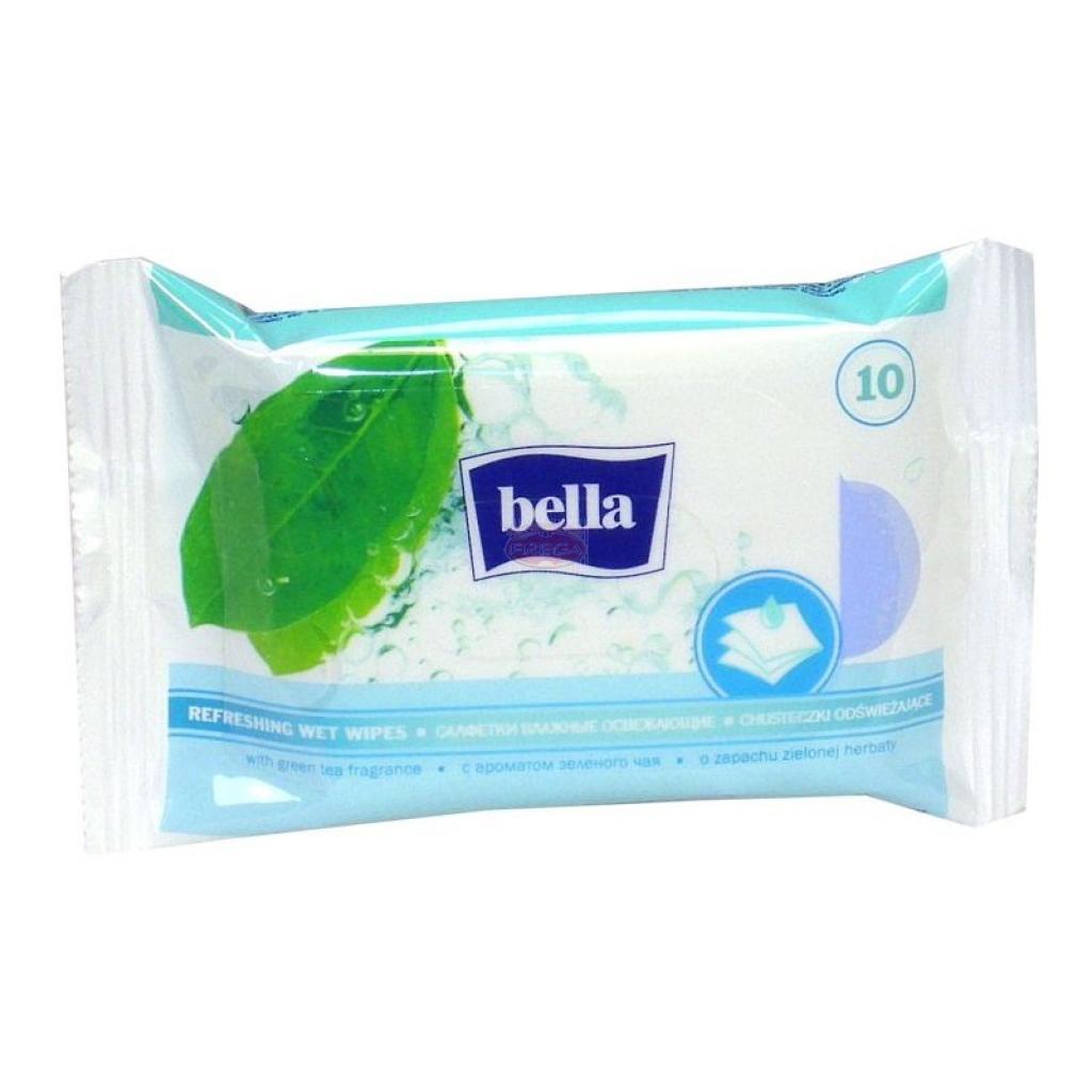 Дитячі вологі серветки Bella Зелений чай 10 шт (5900516420932) - зображення 1