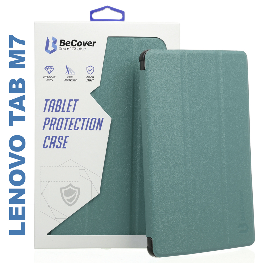 Чохол до планшета BeCover Smart Case Lenovo Tab M7 TB-7305 / M7 (3rd gen) TB-7306 Dark Green (705975) - зображення 1