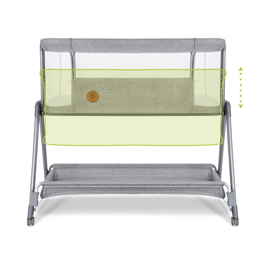 Ліжечко Lionelo приставне Luna Grey Concrete (LO-LUNA GREY CONCRETE) - зображення 7