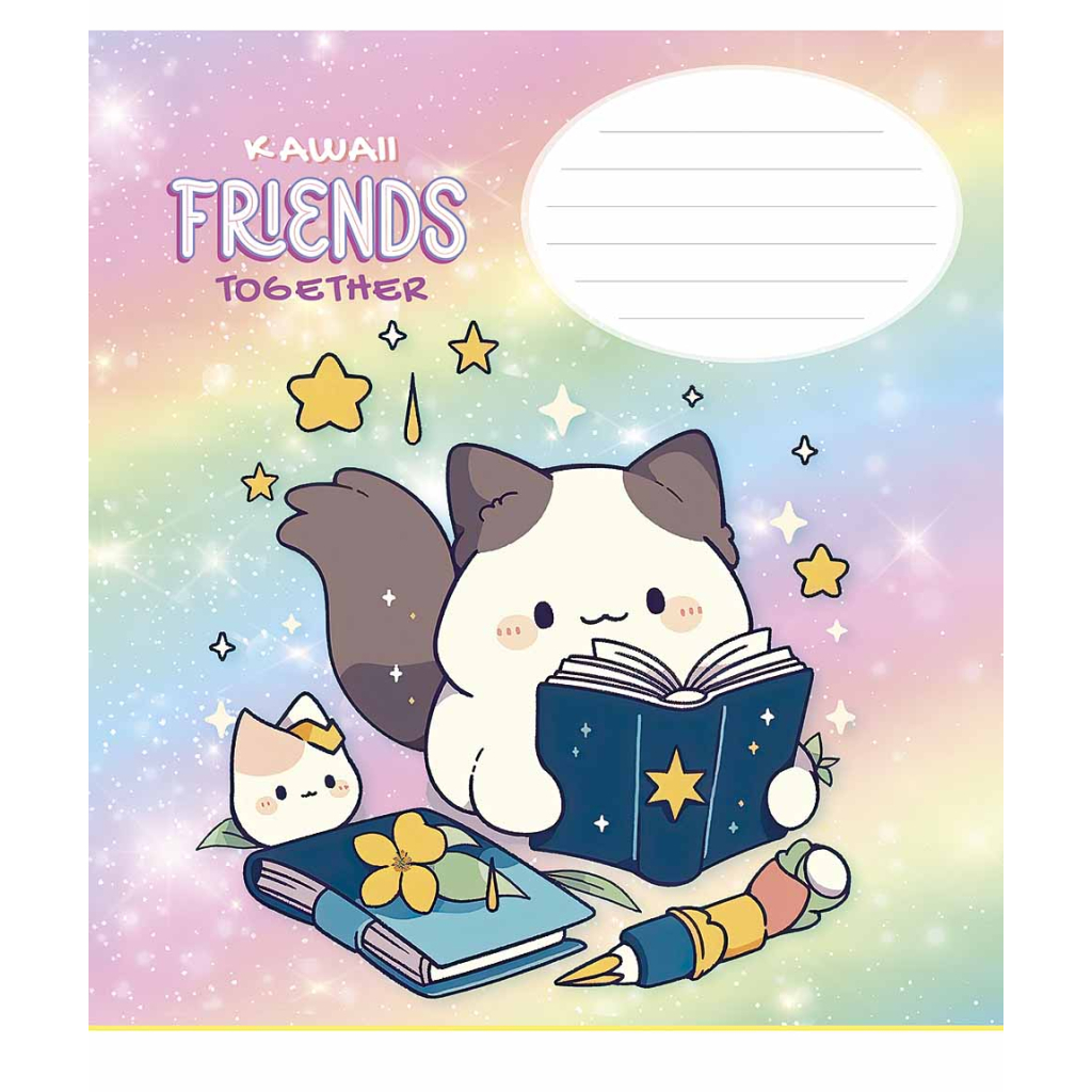 Зошит Школярик Kawaii Friends 12 аркушів коса лінія (012-3422C) - зображення 4