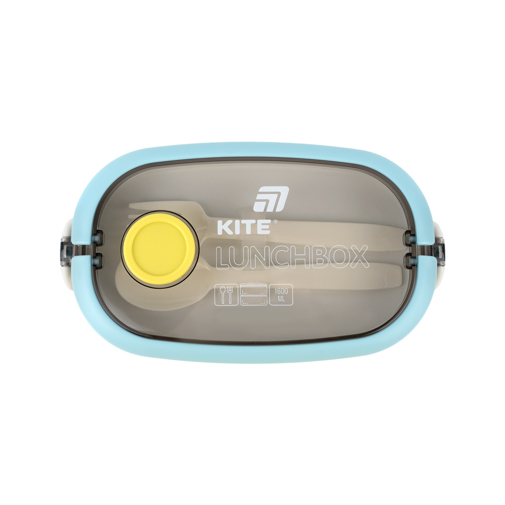 Ланч-бокс Kite подвійний з наповненням 1600 мл, синій (K25-1181-2) - зображення 7