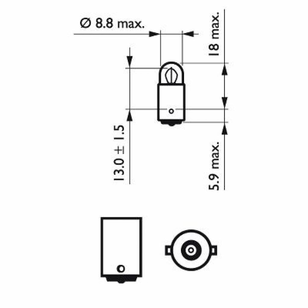 Автолампа Philips 2W (12913 CP) - зображення 3