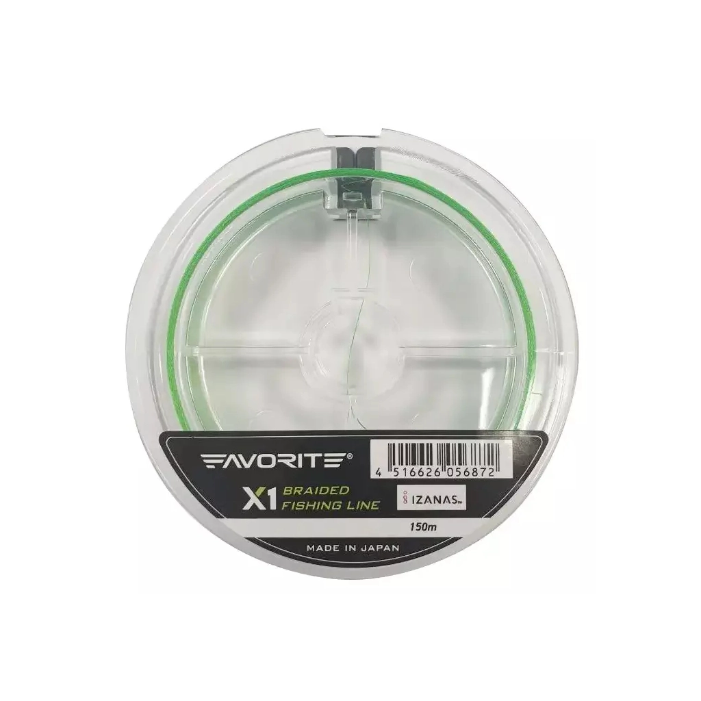 Шнур Favorite X1 PE 4x 150m 0.4/0.104mm 8lb/3.5kg Light Green (1693.11.26) - зображення 2