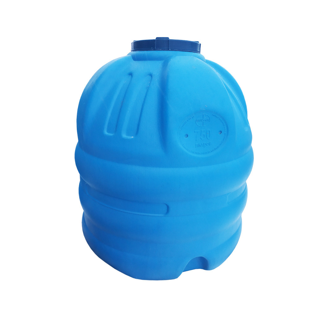 Ємність для води Пласт Бак вертикальна харчова 750 л синя видувна (6254) - зображення 1