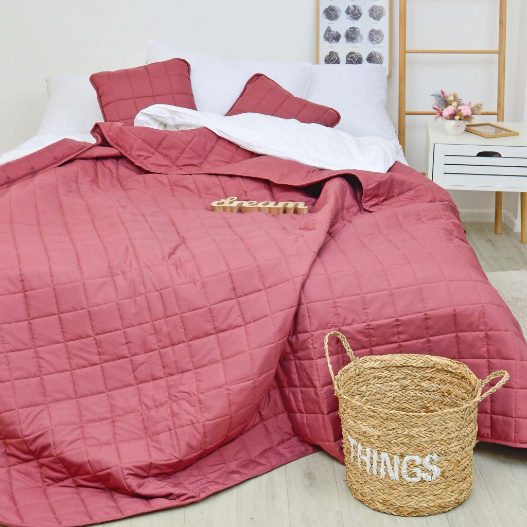 Покривало Viluta Дует Бардо євро 210х220 (дует_Бордо_210*220) - изображение 5