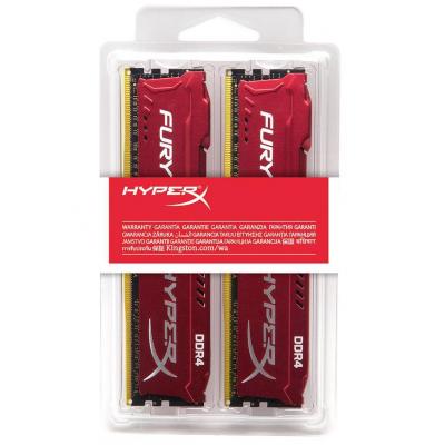 Модуль пам'яті для комп'ютера DDR4 16GB (2x8GB) 2133 MHz HyperX FURY Red Kingston Fury (ex.HyperX) (HX421C14FR2K2/16) - зображення 3