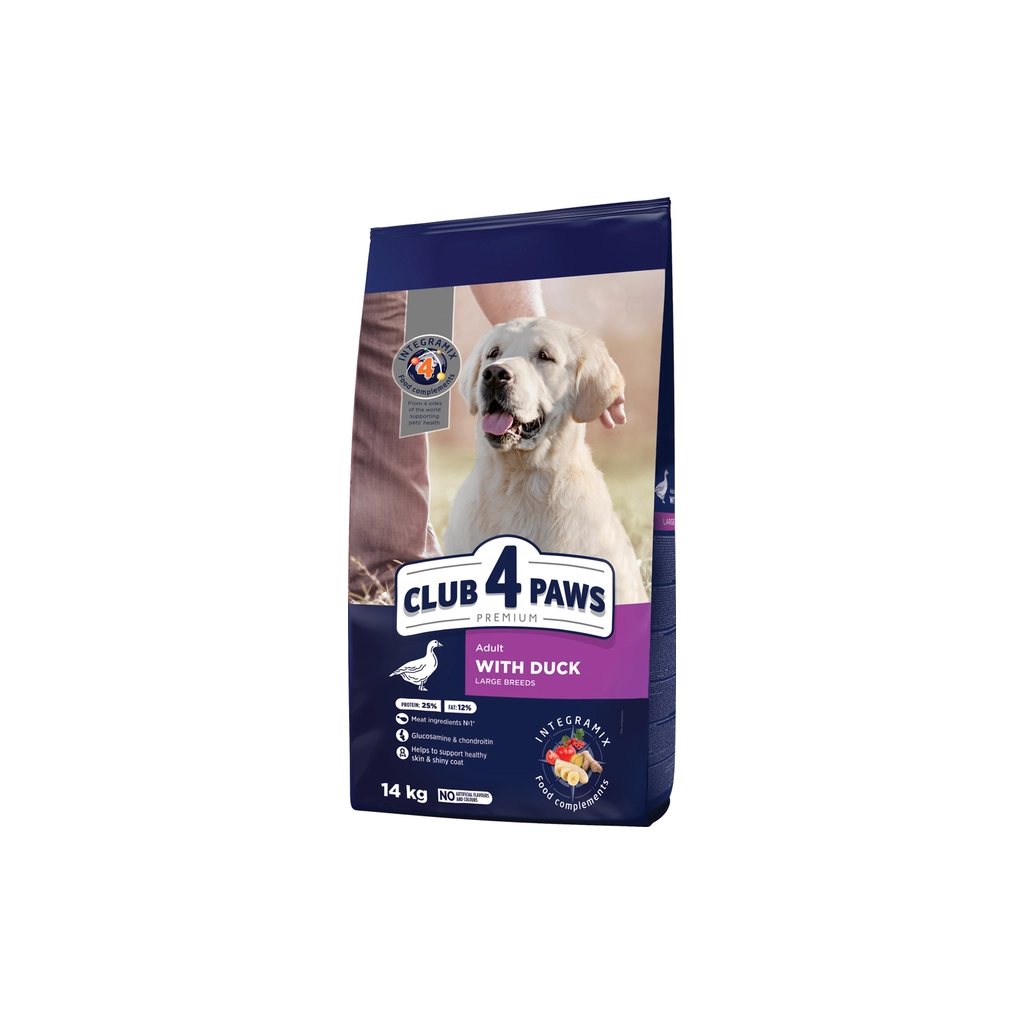 Сухий корм для собак Club 4 Paws Преміум Для великих порід З качкою 14 кг (4820269143050) - зображення 1