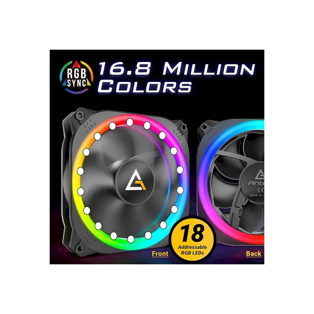 Кулер до корпусу Antec PRIZM 120 ARGB 5+C (0-761345-77512-0) - зображення 2