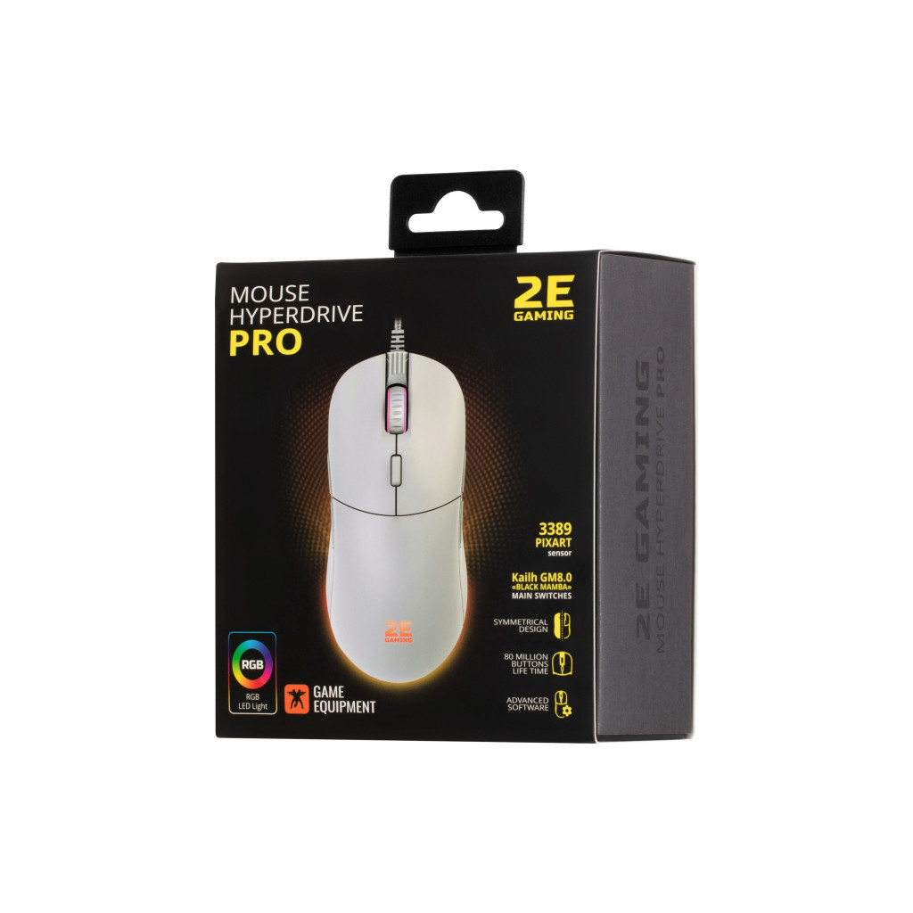 Мишка 2E Gaming HyperDrive Pro RGB White (2E-MGHDPR-WT) - зображення 2
