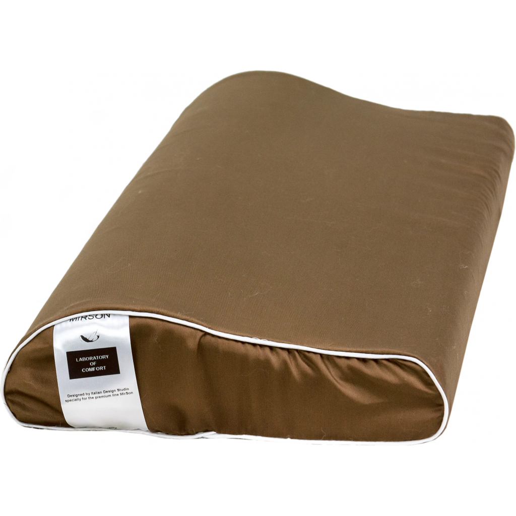 Подушка MirSon ортопедична 6120 Delicate satin Cacao Kiddy Boy 50х29х5/8 (2200003262742) - зображення 1