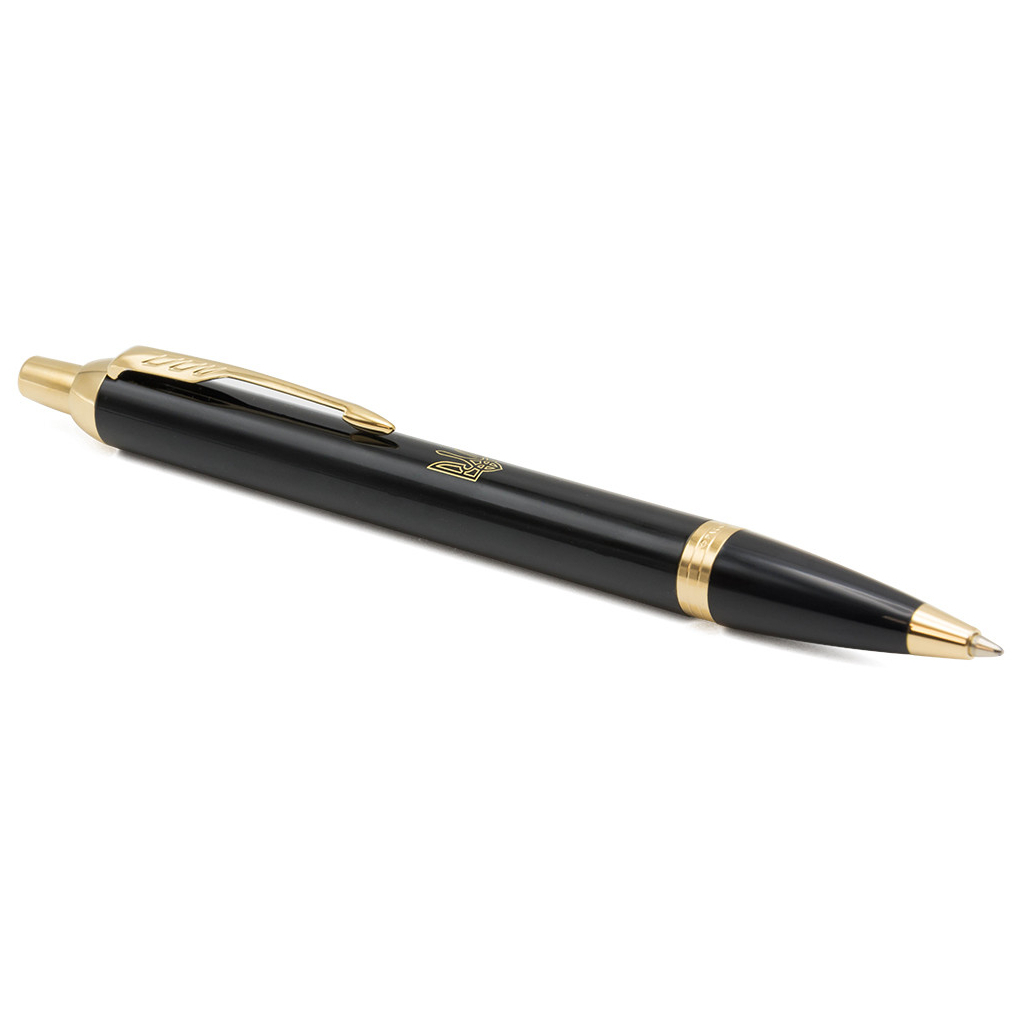 Ручка кулькова Parker IM 17 UKRAINE Black GT BP Тризуб прозорий (22032_T010y) - зображення 3