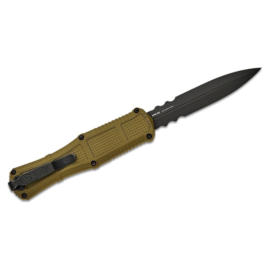 Ніж Benchmade Claymore OTF Auto Serrated Green (3370SGY-1) - зображення 3