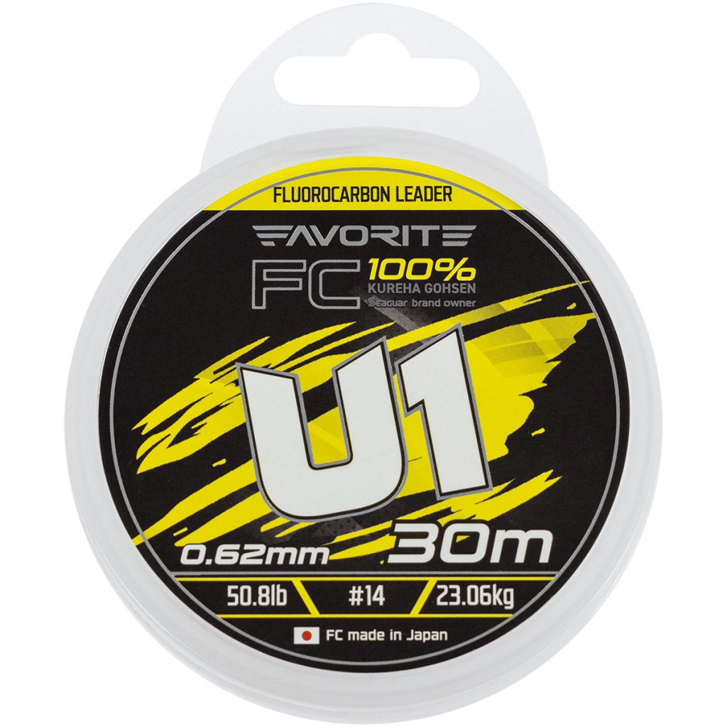 Флюорокарбон Favorite U1 FC 30m 14/0.62mm 50.8lb/23.06kg (1693.12.23) - изображение 2