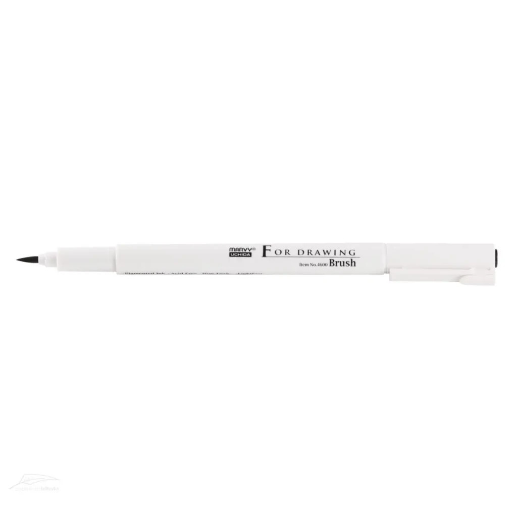 Лайнер Marvy Мульти-лайнер 4600-S пензель, чорний (752481463019) - зображення 4