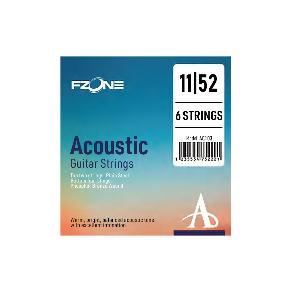 Струни для гітари Fzone Acoustic Phosphor Bronze (11-52) (AC103) - зображення 1