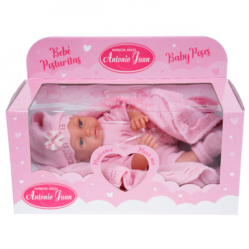 Пупс Antonio Juan Пеке з м'яким тілом 29 см в рожевому наряді (1789) - зображення 2