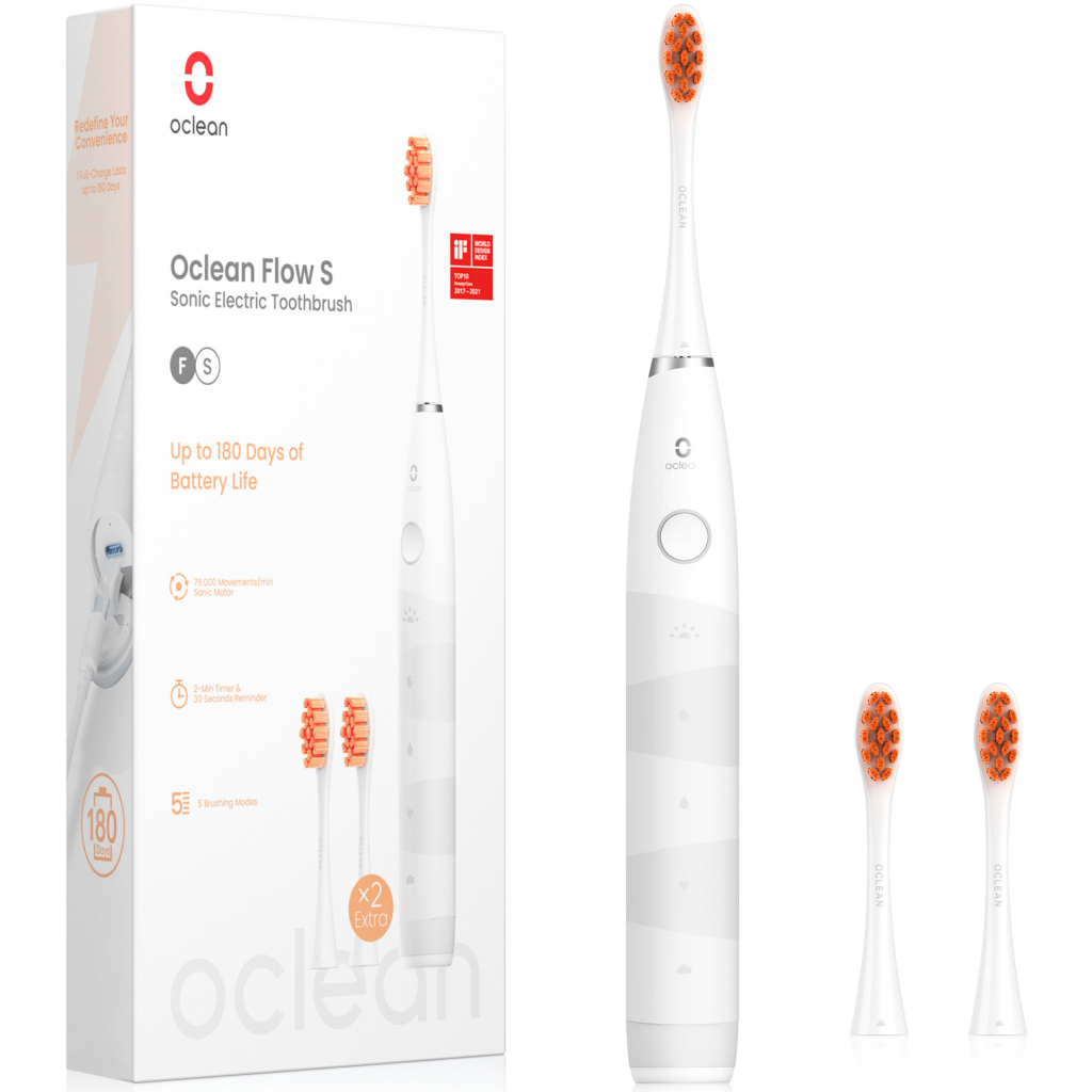 Електрична зубна щітка Oclean Flow S Sonic Electric Toothbrush White (6970810552959) - зображення 1