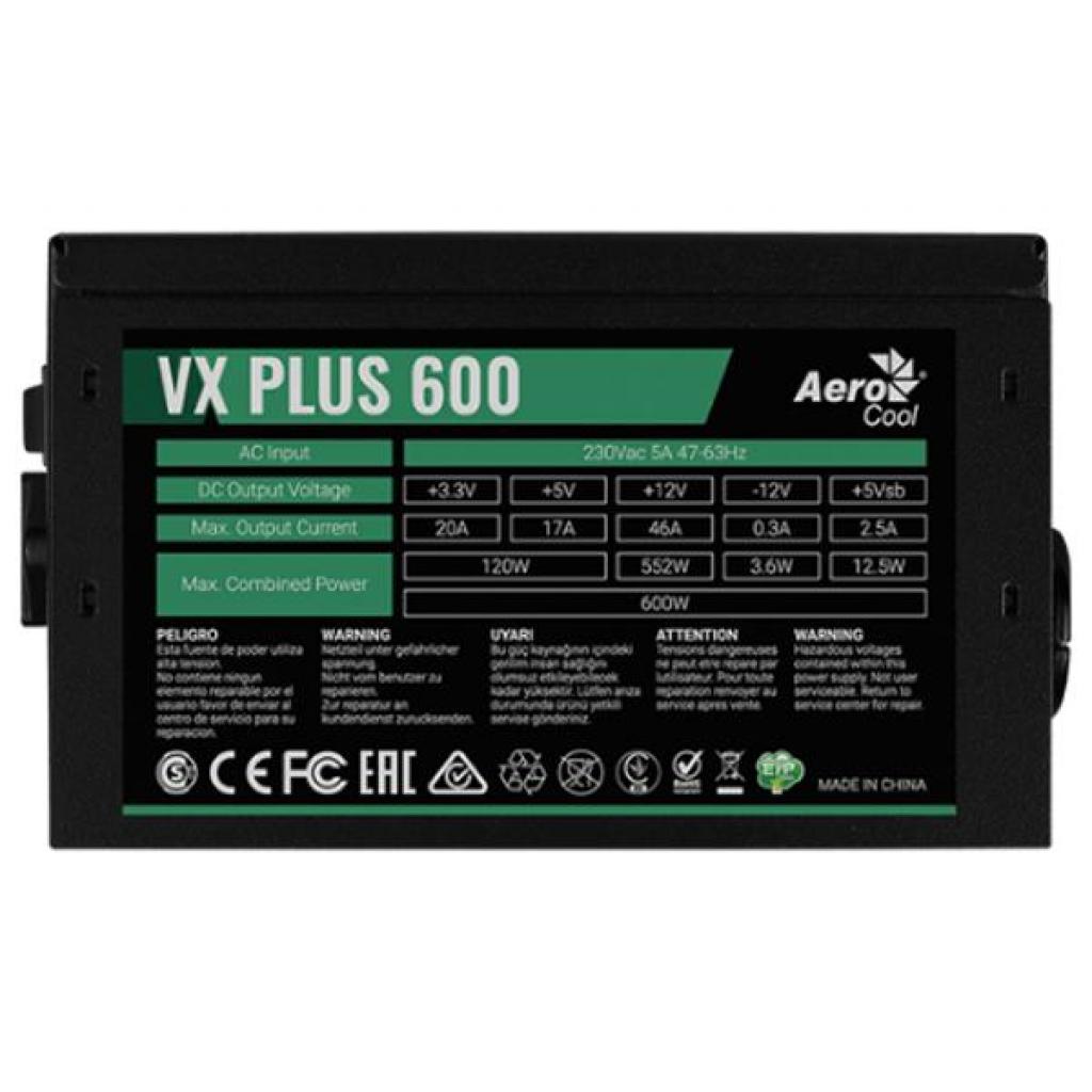 Блок живлення AeroCool 600W VX 600 PLUS (VX 600 PLUS) - зображення 3