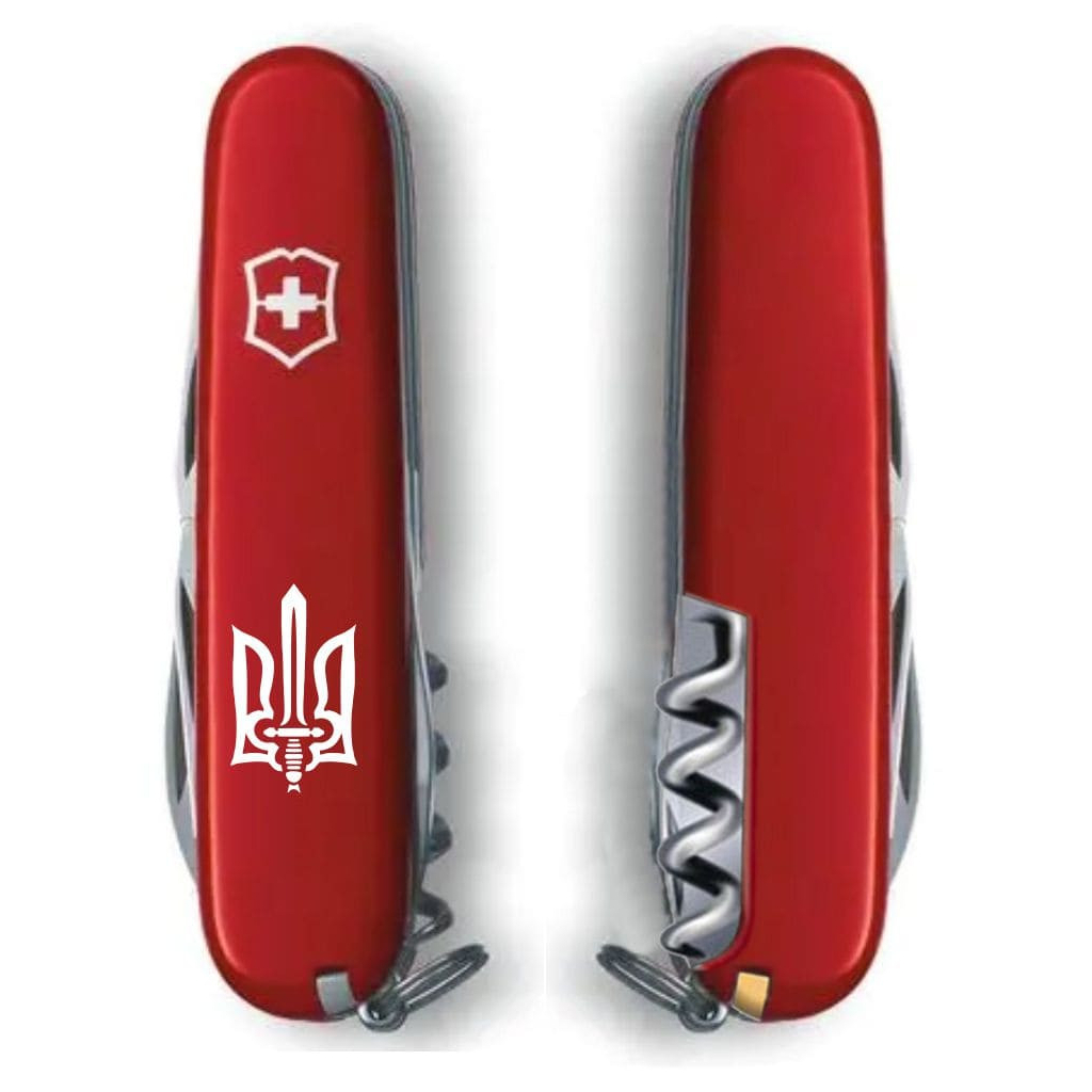 Ніж Victorinox Climber Ukraine Red "Тризуб ОУН" (1.3703_T0300u) - зображення 2
