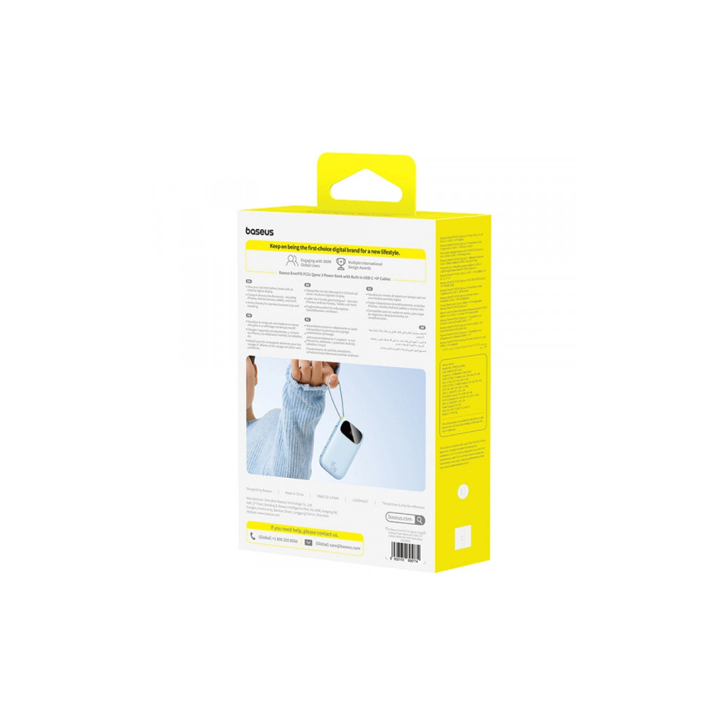 Батарея універсальна Baseus EnerFill FC31 Qpow 3 20000mAh 45W PD/3.0 QC/4.0 Blue (E0028D03) - зображення 4
