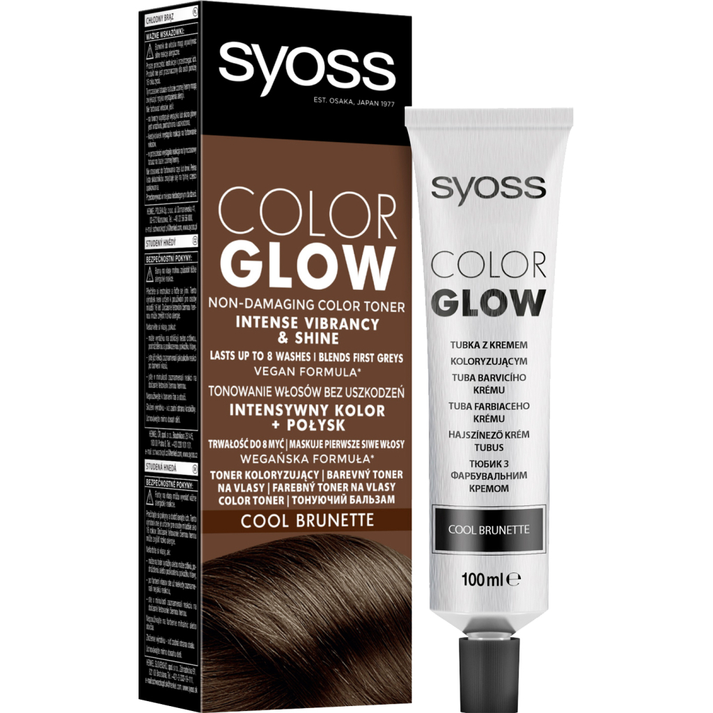 Відтінковий бальзам Syoss Color Glow Cool Brunette - Холодний Каштановий 100 мл (9000101679427) - изображение 1