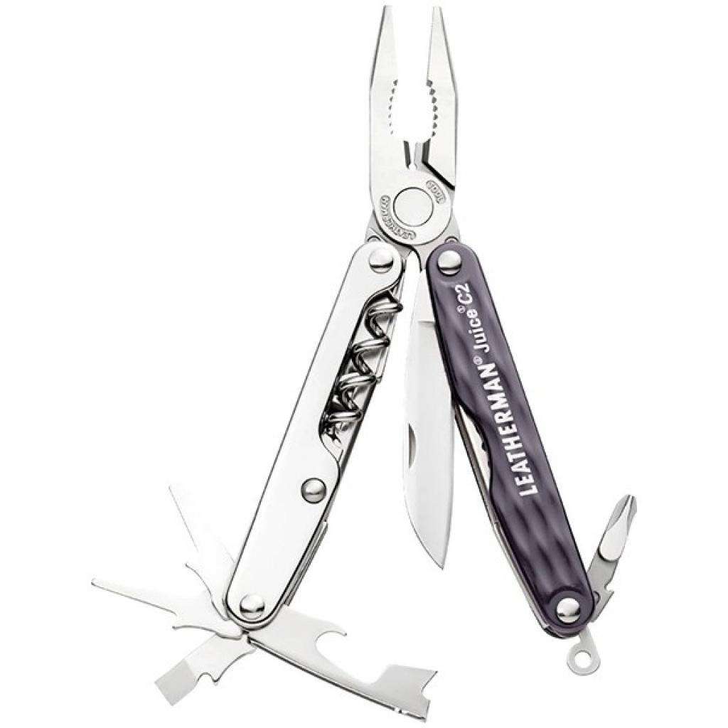 Мультитул Leatherman Juice C2 - Granite Gray, зі шкіряним чохлом, подар. коробка (831981) - зображення 1