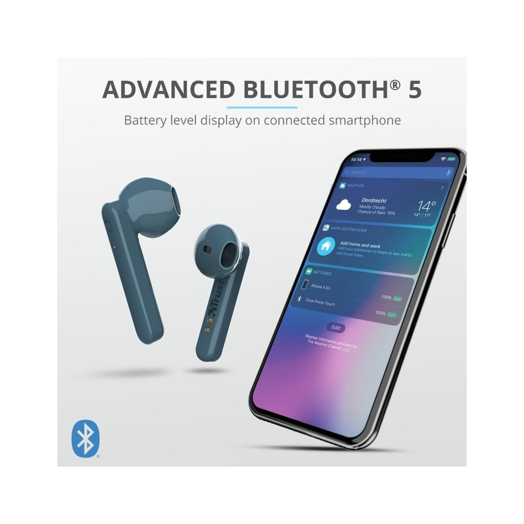 Навушники Trust Primo Touch True Wireless Mic Blue (23780) - зображення 8