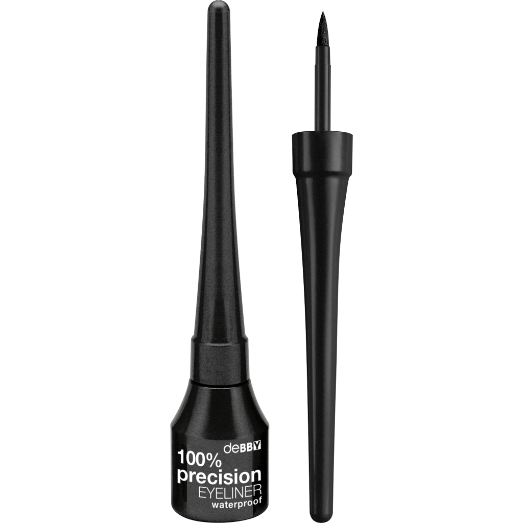 Підводка для очей Debby 100% Precision Eyeliner Waterproof 02 - Black (8009518402728) - зображення 1
