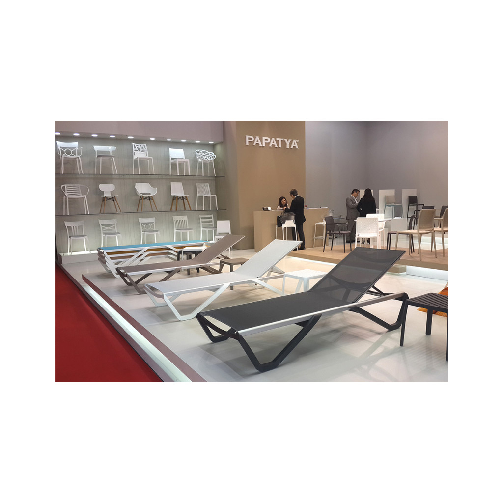 Шезлонг PAPATYA Wave сіро-коричневий сітка сіро-коричневий (4168) - зображення 2