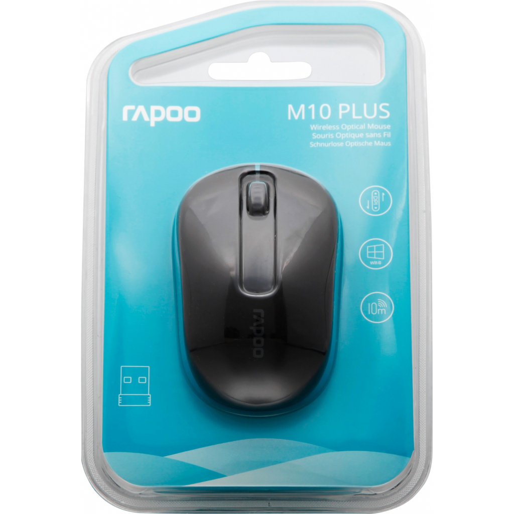 Мишка Rapoo M10 Plus Black - зображення 5