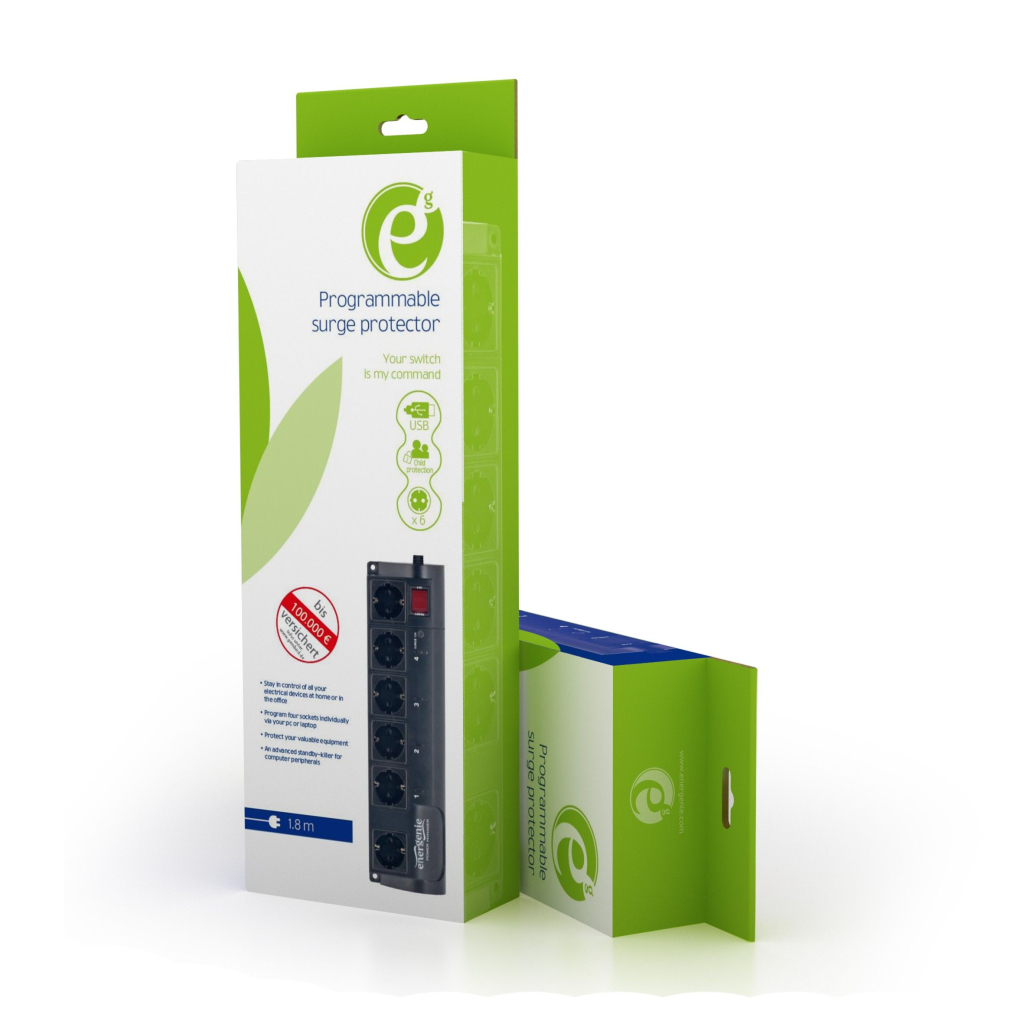 Мережевий фільтр живлення EnerGenie EG-PMS2 - зображення 3