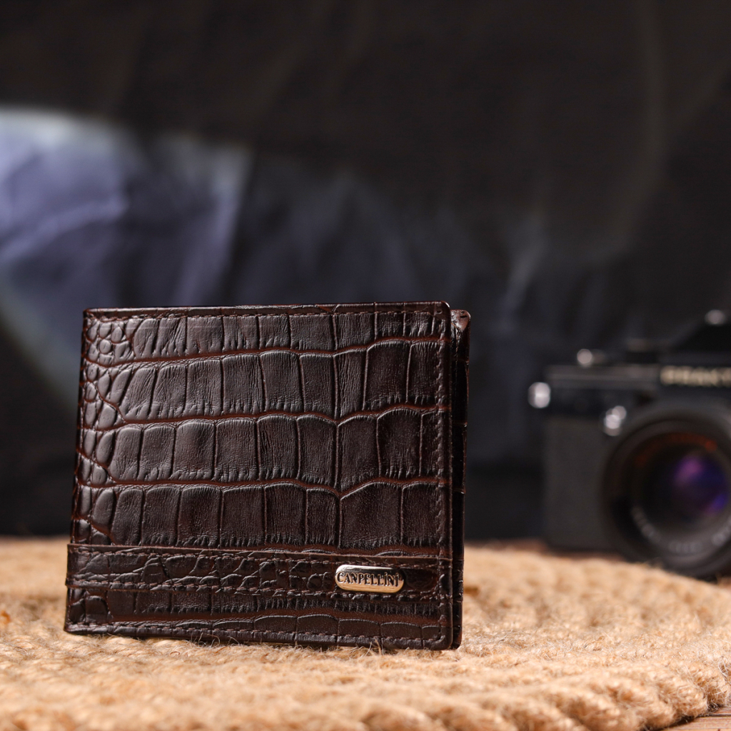 Гаманець Canpellini Затискач із натуральної шкіри Коричневий (21519) - зображення 8