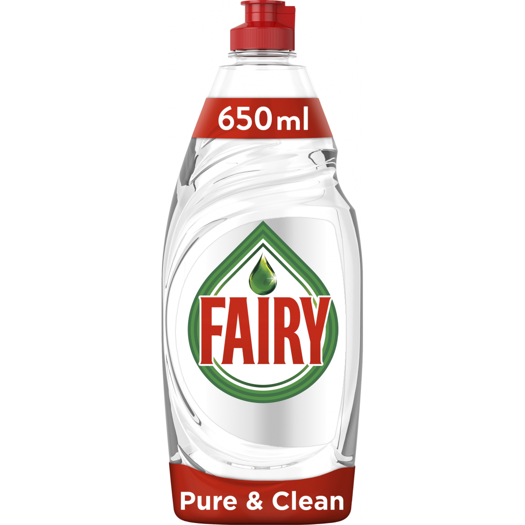 Засіб для ручного миття посуду Fairy Pure & Clean 650 мл (8001090837455) - зображення 1