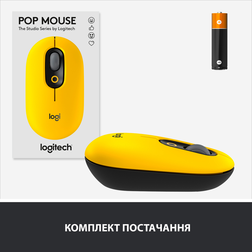 Мишка Logitech POP Mouse Bluetooth Blast Yellow (910-006546) - зображення 8