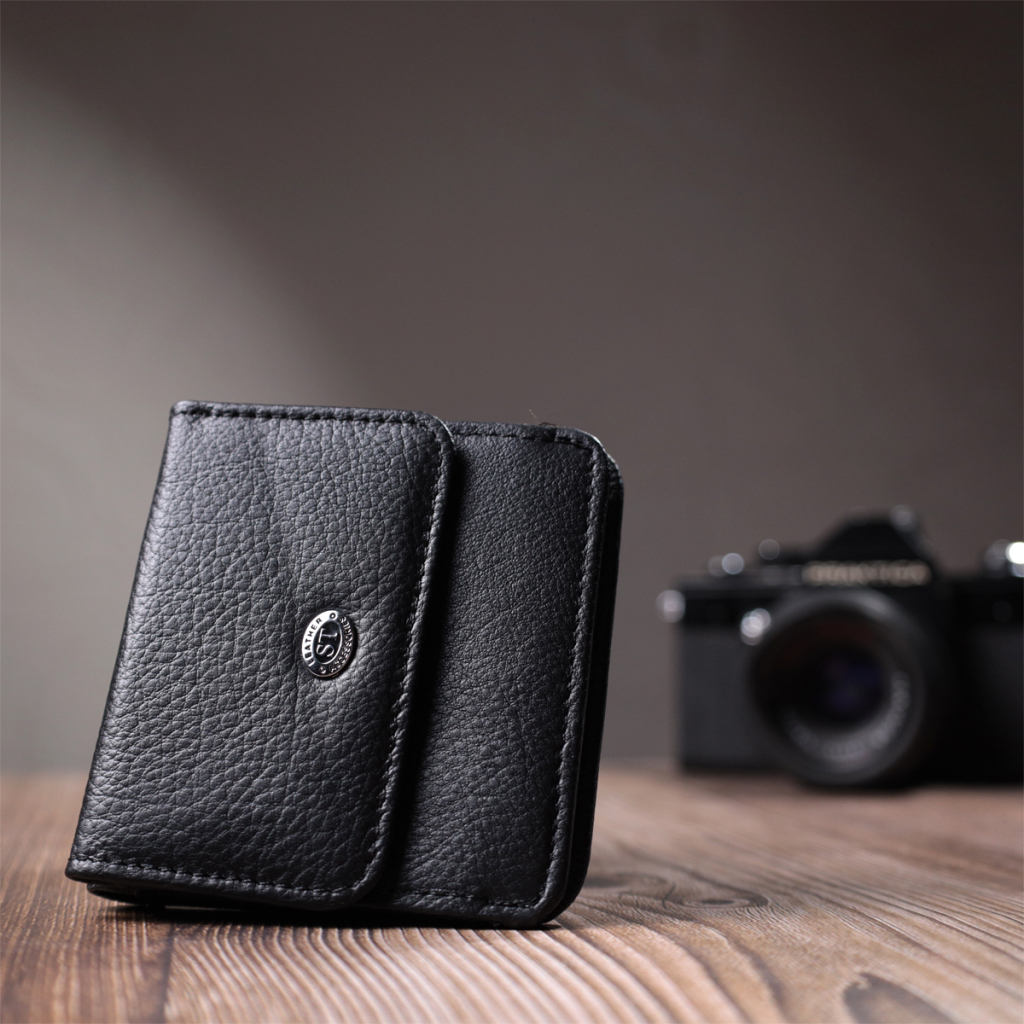 Гаманець ST Leather З натуральної шкіри Чорний (22690) - зображення 9