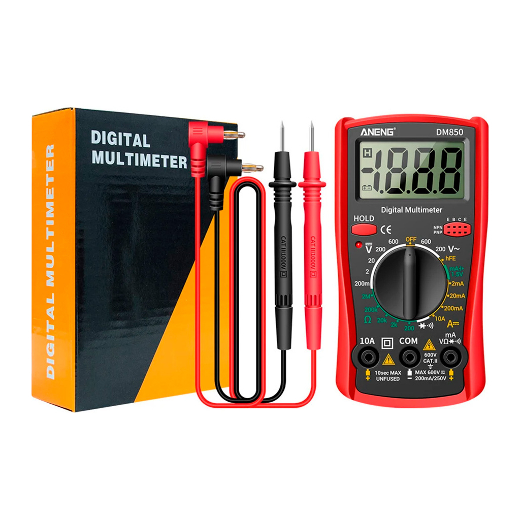 Цифровий мультиметр ANENG DM850, V, A, R, функція hFE (AN-DM850) - зображення 3