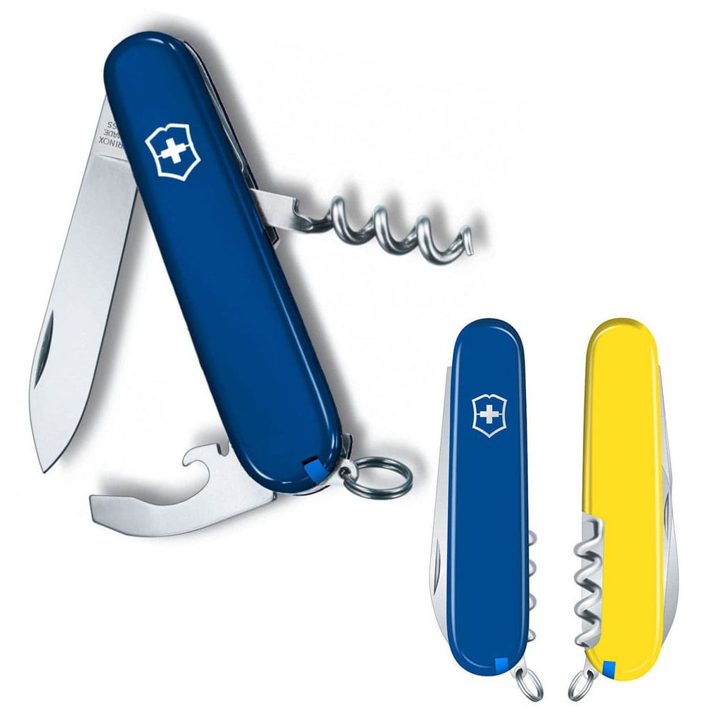 Ніж Victorinox Waiter Ukraine 84 мм Синьо-жовтий (0.3303.2.8) - зображення 1
