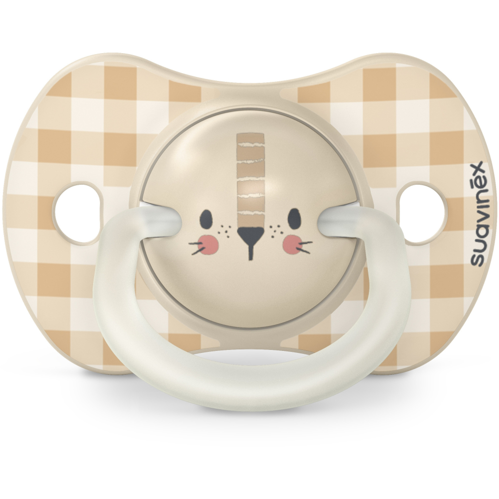 Пустушка Suavinex фізіологочна 2 шт. 0-6 місяців,нічна/лев (308211) - зображення 4