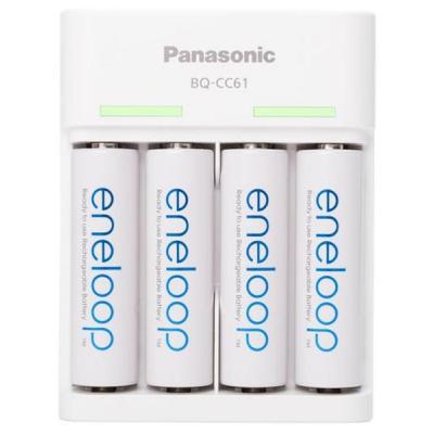 Зарядний пристрій для акумуляторів Panasonic Basic USB Charger+eneloop 4AA 1900 mAh (K-KJ61MCC40USB) - зображення 1