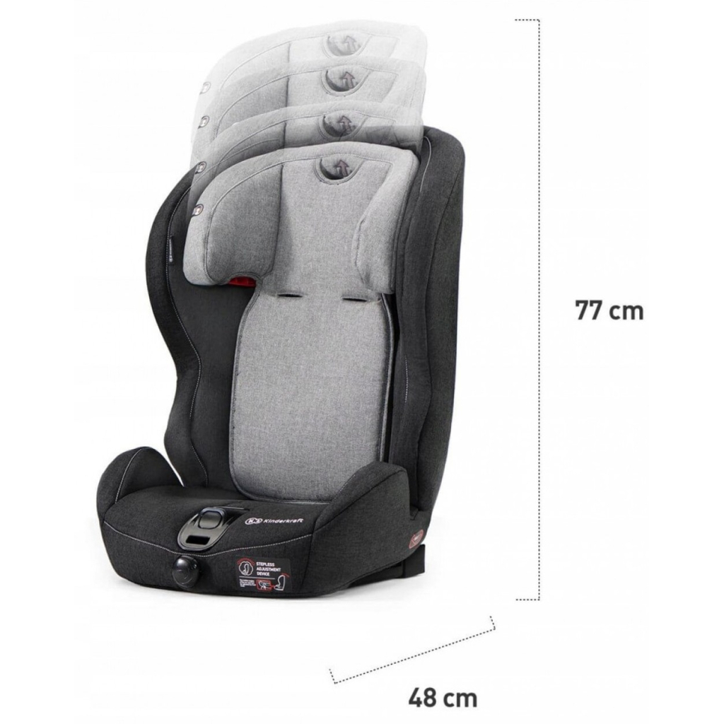 Автокрісло Kinderkraft Safety Fix Black/Gray (KKFSAFEBLGR000) (5902533909643) - зображення 9